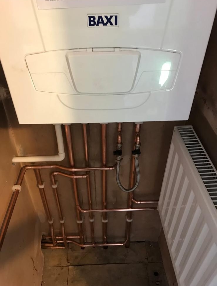 Baxi boiler and radiator installation